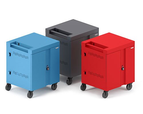 Image of Bretford Cube Cart in 3 different colors