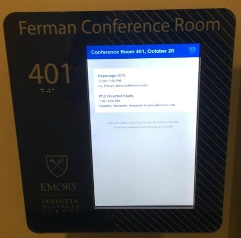 Image of Digital Signage being used at Emory College