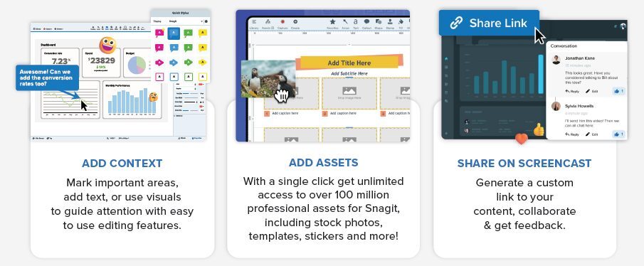 SnagitSS Screenshot of Snagit features