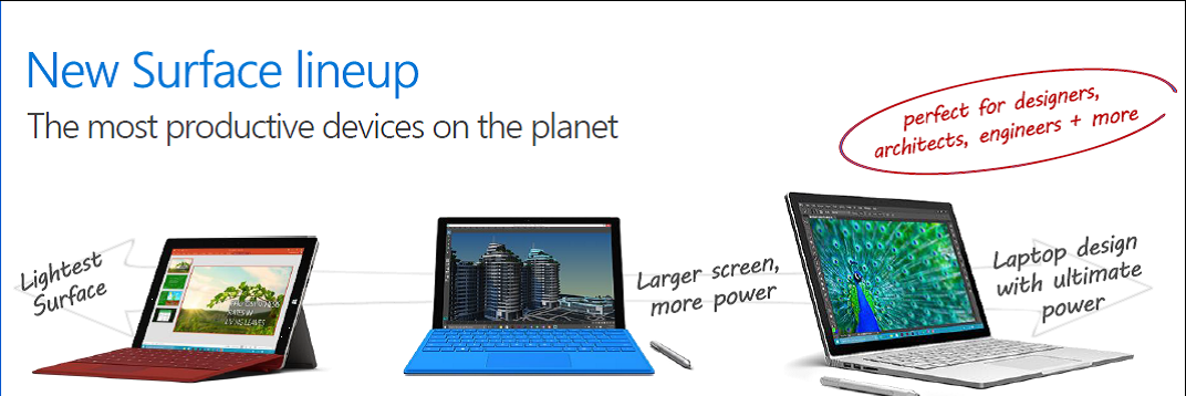 Image of Microsoft Surface lineup banner