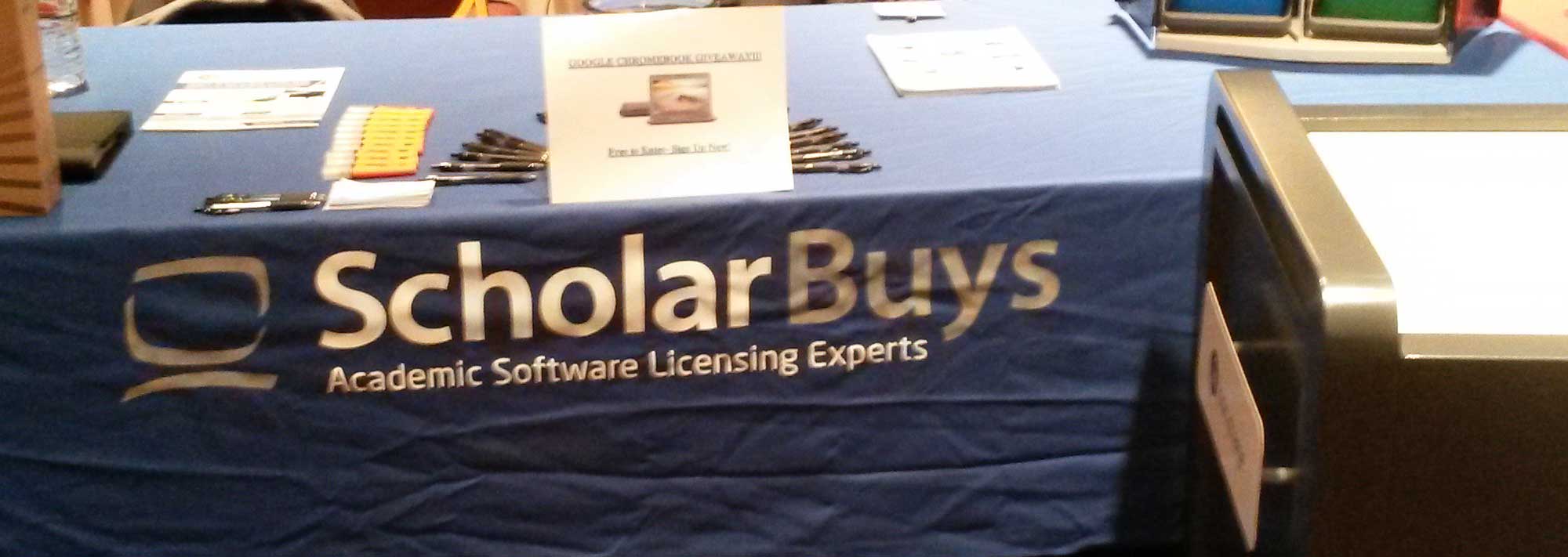 Image of ScholarBuys booth at WCRIS Leadership Conference