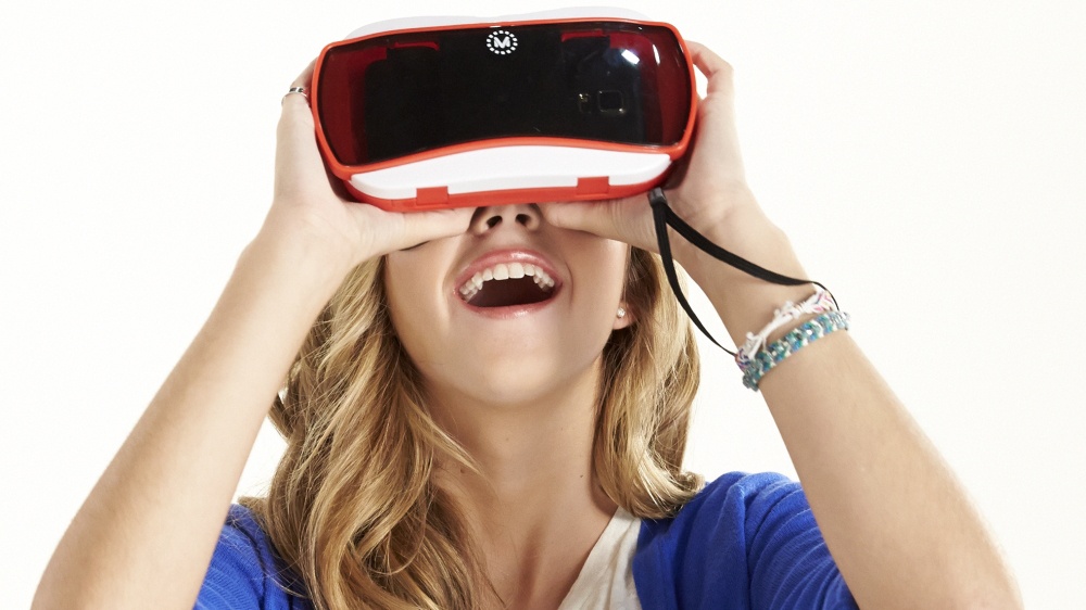 Image of student using virtual reality device